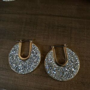 Gold and Silver Hoop Earrings